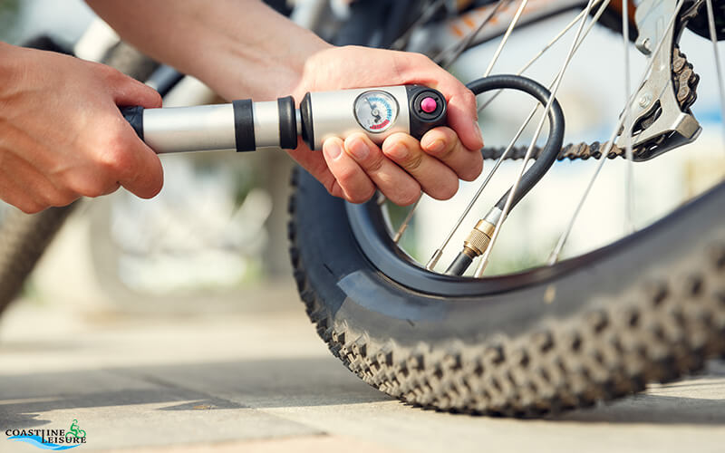 Check the tyre pressure bicycle repairs in Singapore