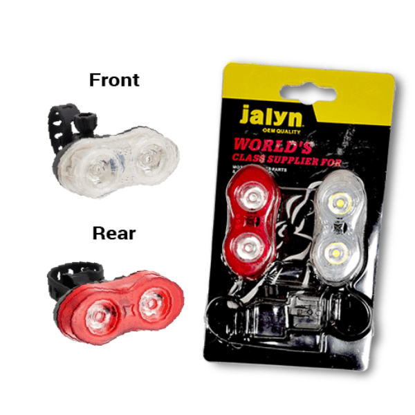 Bicycle Front & Rear Safety Lights Set- Jalyn (Battery operated) 脚车安全前后灯套装