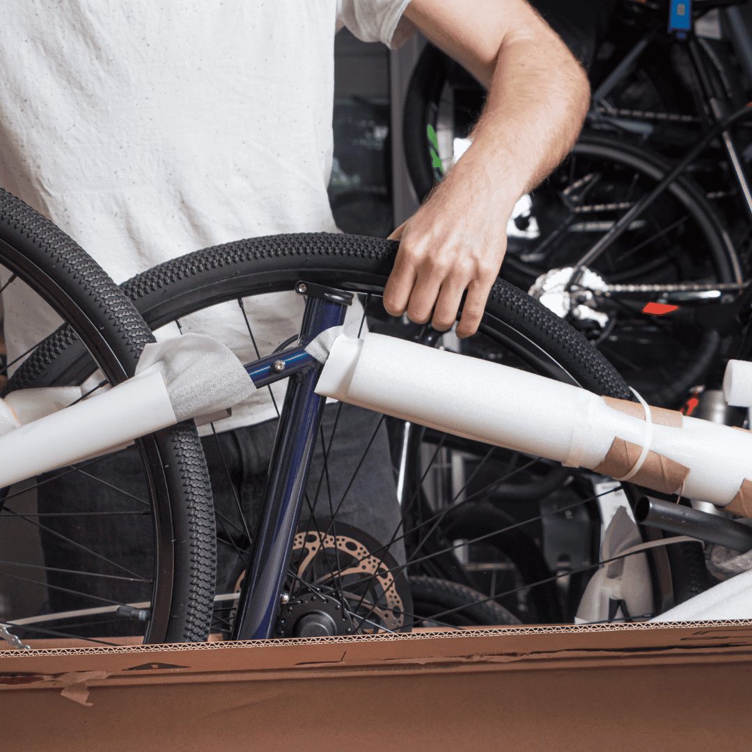 A man repairing bicycle