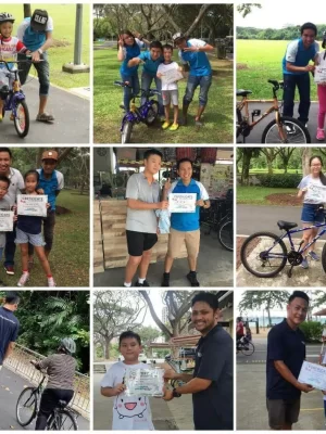 People taken Cycling lessons by Coastline Leisure